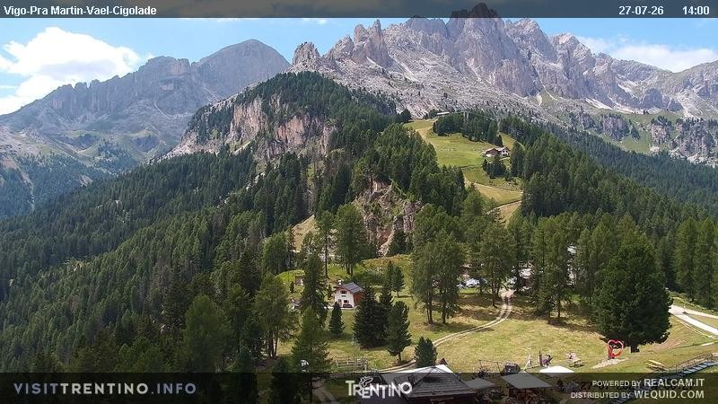 Archiv Foto Webcam Bergstation des Sesselliftes Pian Pecei-Pra Martin