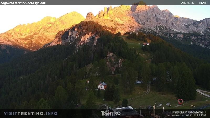 Archiv Foto Webcam Bergstation des Sesselliftes Pian Pecei-Pra Martin