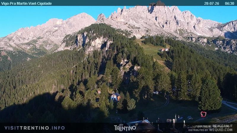 Archiv Foto Webcam Bergstation des Sesselliftes Pian Pecei-Pra Martin