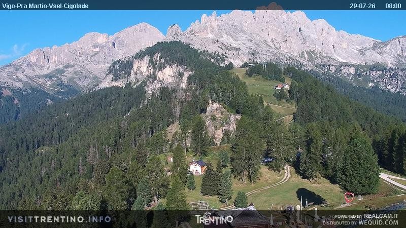 Archived image Webcam Top station of the Pian Pecei-Pra Martin chair lift