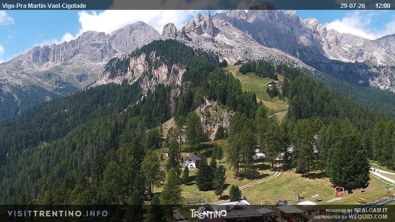 Archived image Webcam Top station of the Pian Pecei-Pra Martin chair lift
