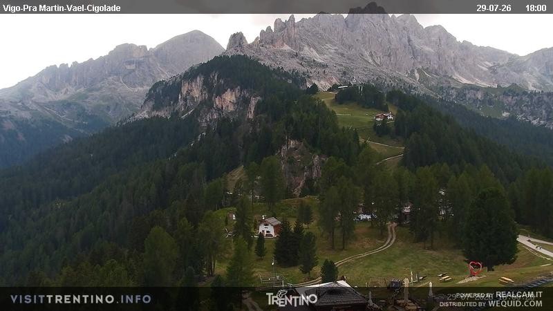 Archiv Foto Webcam Bergstation des Sesselliftes Pian Pecei-Pra Martin