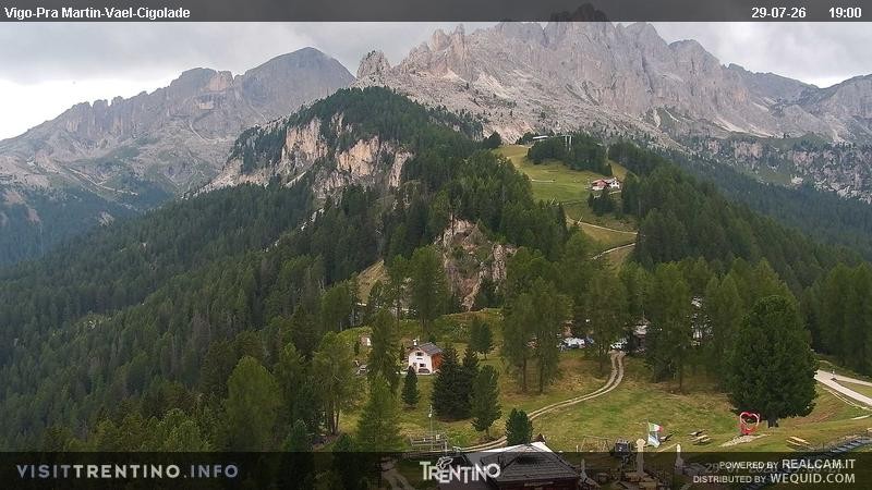 Archiv Foto Webcam Bergstation des Sesselliftes Pian Pecei-Pra Martin