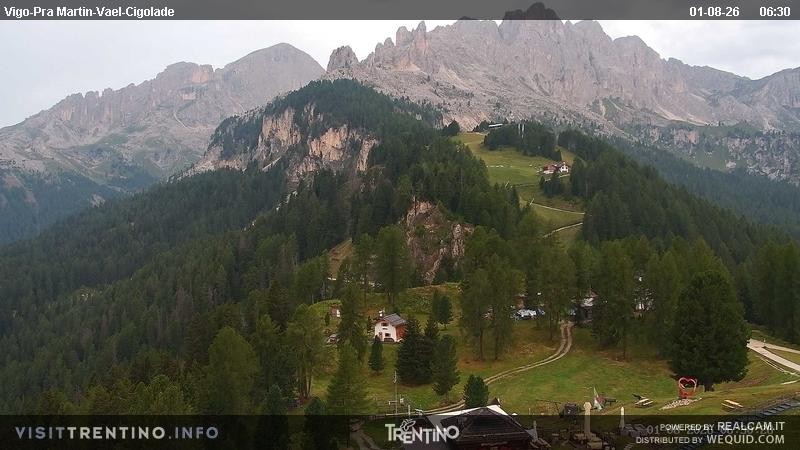 Archived image Webcam Top station of the Pian Pecei-Pra Martin chair lift