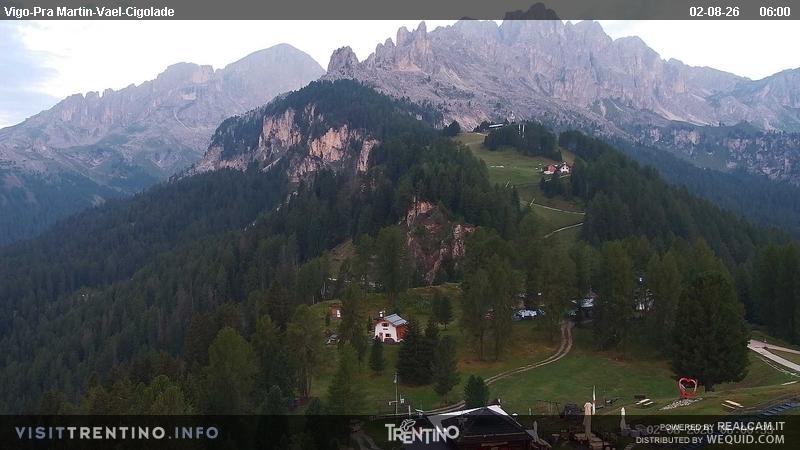 Archiv Foto Webcam Bergstation des Sesselliftes Pian Pecei-Pra Martin