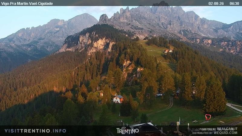 Archiv Foto Webcam Bergstation des Sesselliftes Pian Pecei-Pra Martin