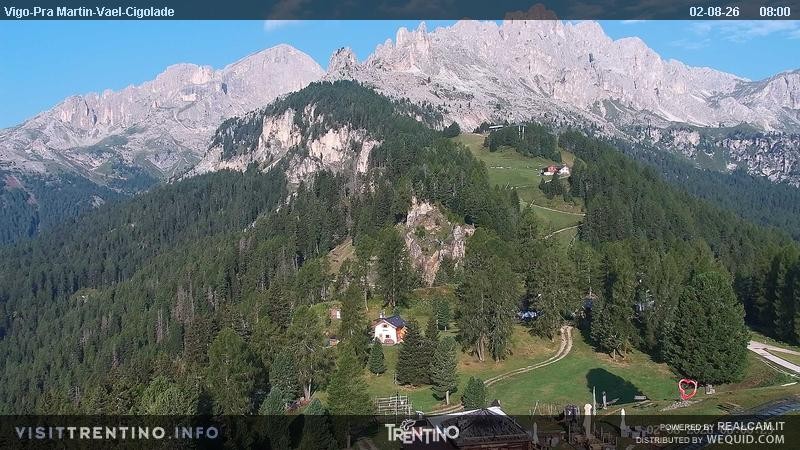 Archiv Foto Webcam Bergstation des Sesselliftes Pian Pecei-Pra Martin