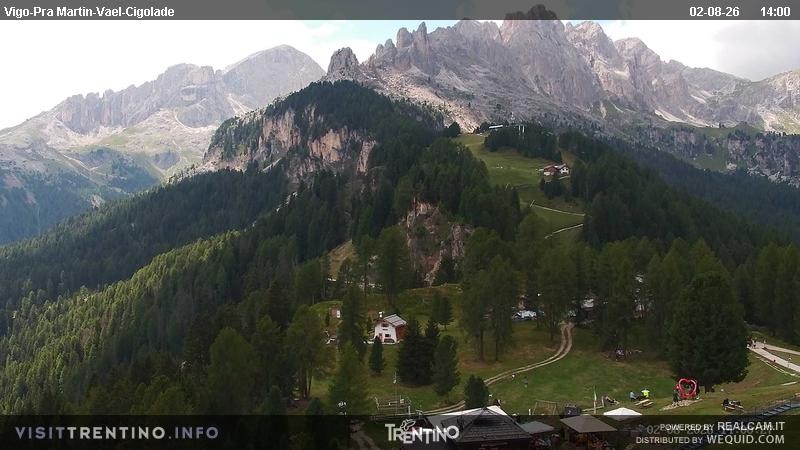 Archiv Foto Webcam Bergstation des Sesselliftes Pian Pecei-Pra Martin