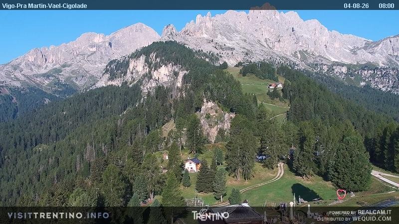 Archived image Webcam Top station of the Pian Pecei-Pra Martin chair lift
