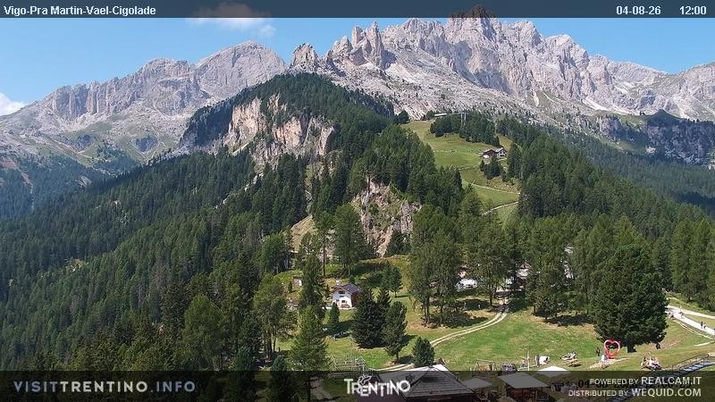 Archived image Webcam Top station of the Pian Pecei-Pra Martin chair lift