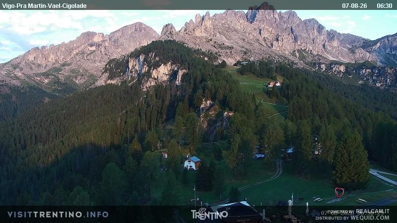 Archiv Foto Webcam Bergstation des Sesselliftes Pian Pecei-Pra Martin