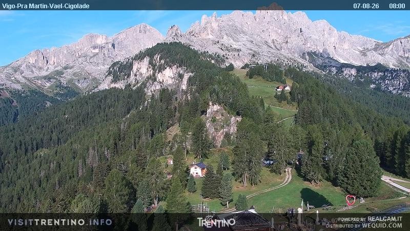 Archiv Foto Webcam Bergstation des Sesselliftes Pian Pecei-Pra Martin