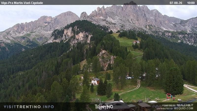 Archiv Foto Webcam Bergstation des Sesselliftes Pian Pecei-Pra Martin
