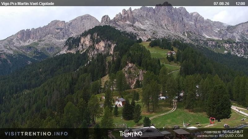 Archiv Foto Webcam Bergstation des Sesselliftes Pian Pecei-Pra Martin