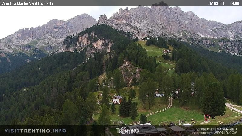 Archiv Foto Webcam Bergstation des Sesselliftes Pian Pecei-Pra Martin