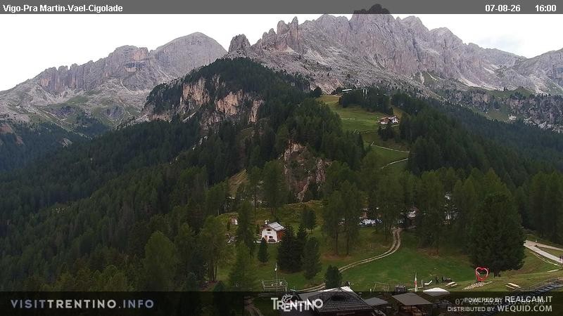 Archiv Foto Webcam Bergstation des Sesselliftes Pian Pecei-Pra Martin