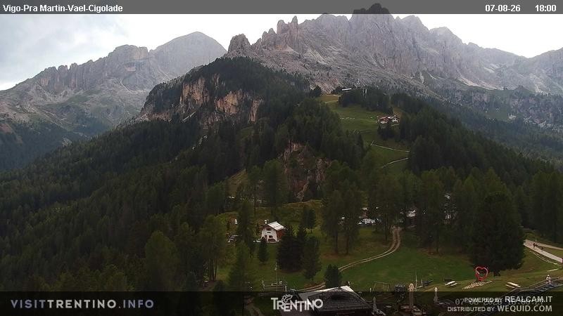 Archiv Foto Webcam Bergstation des Sesselliftes Pian Pecei-Pra Martin