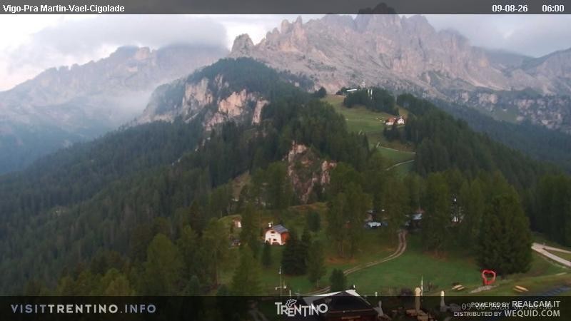 Archiv Foto Webcam Bergstation des Sesselliftes Pian Pecei-Pra Martin