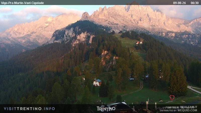 Archiv Foto Webcam Bergstation des Sesselliftes Pian Pecei-Pra Martin