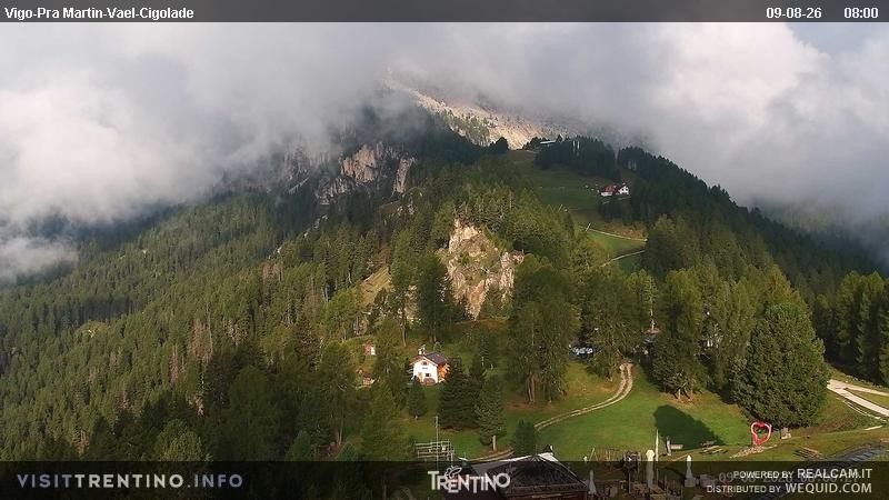 Archiv Foto Webcam Bergstation des Sesselliftes Pian Pecei-Pra Martin