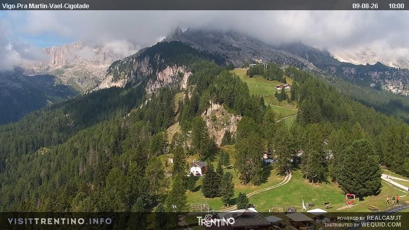 Archiv Foto Webcam Bergstation des Sesselliftes Pian Pecei-Pra Martin