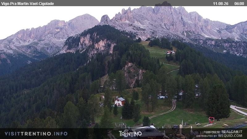 Archiv Foto Webcam Bergstation des Sesselliftes Pian Pecei-Pra Martin