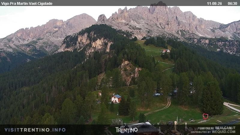 Archiv Foto Webcam Bergstation des Sesselliftes Pian Pecei-Pra Martin