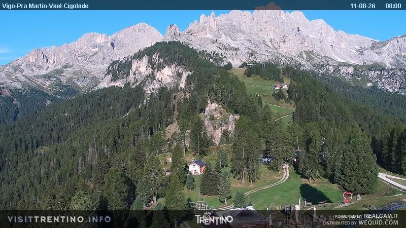 Archiv Foto Webcam Bergstation des Sesselliftes Pian Pecei-Pra Martin