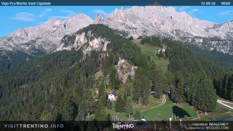 Archived image Webcam Top station of the Pian Pecei-Pra Martin chair lift