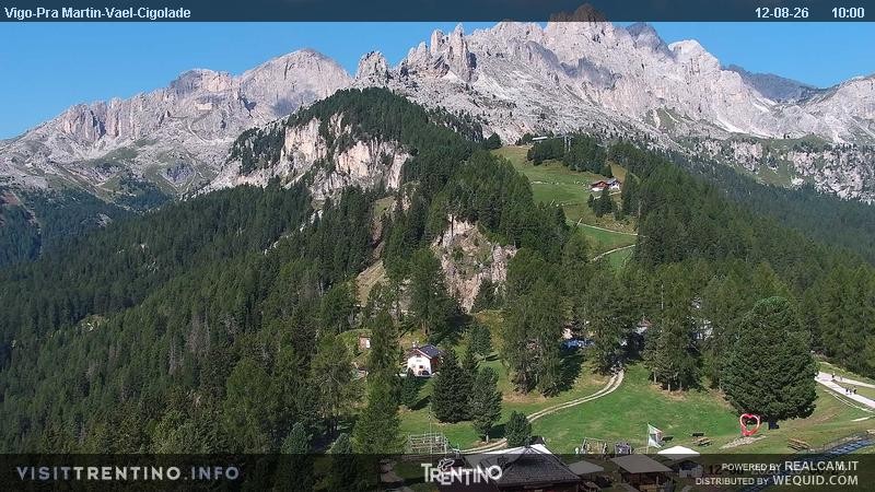 Archived image Webcam Top station of the Pian Pecei-Pra Martin chair lift