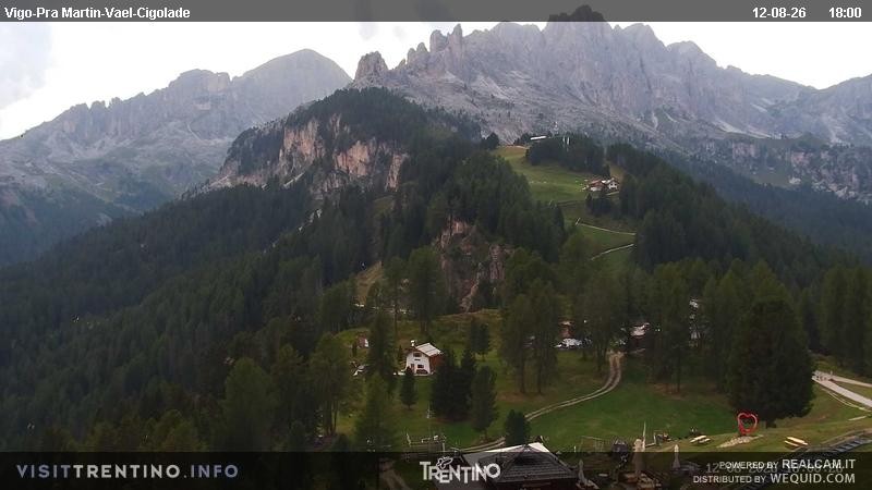 Archiv Foto Webcam Bergstation des Sesselliftes Pian Pecei-Pra Martin