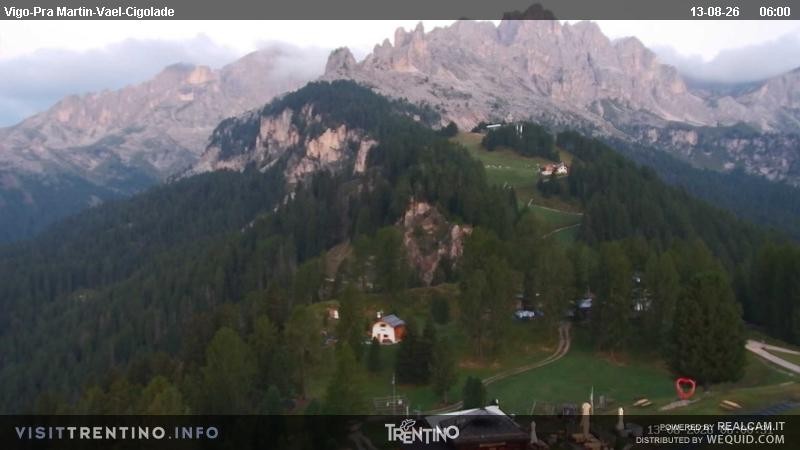 Archived image Webcam Top station of the Pian Pecei-Pra Martin chair lift