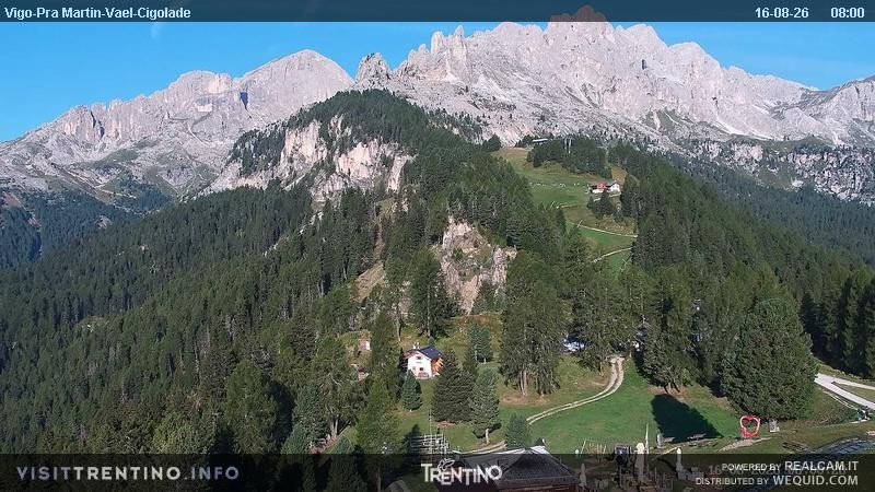 Archived image Webcam Top station of the Pian Pecei-Pra Martin chair lift