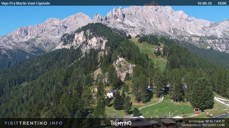 Archived image Webcam Top station of the Pian Pecei-Pra Martin chair lift