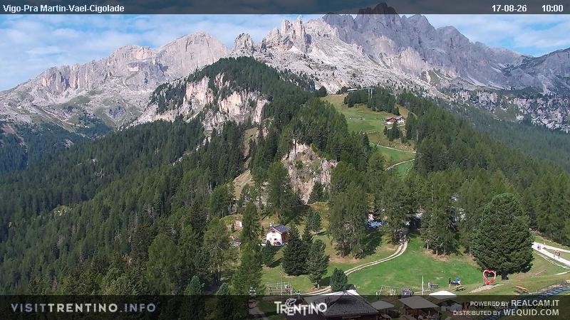 Archiv Foto Webcam Bergstation des Sesselliftes Pian Pecei-Pra Martin