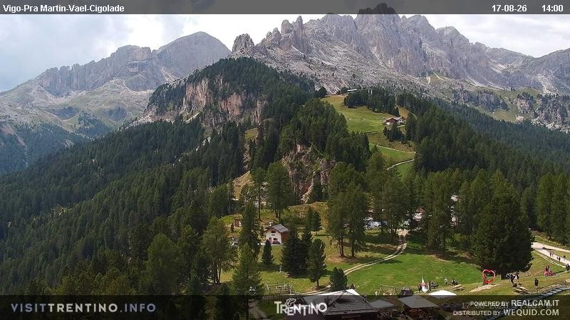 Archiv Foto Webcam Bergstation des Sesselliftes Pian Pecei-Pra Martin