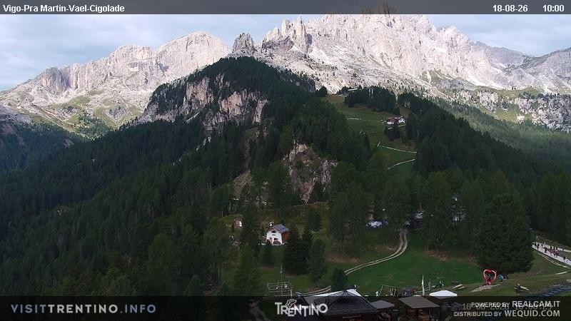 Archiv Foto Webcam Bergstation des Sesselliftes Pian Pecei-Pra Martin