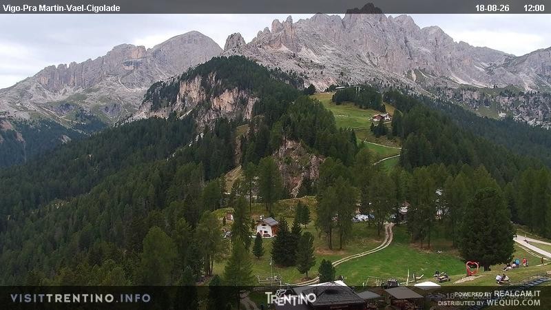 Archiv Foto Webcam Bergstation des Sesselliftes Pian Pecei-Pra Martin