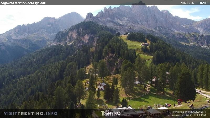 Archiv Foto Webcam Bergstation des Sesselliftes Pian Pecei-Pra Martin