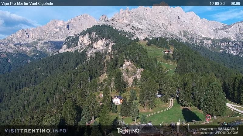 Archiv Foto Webcam Bergstation des Sesselliftes Pian Pecei-Pra Martin
