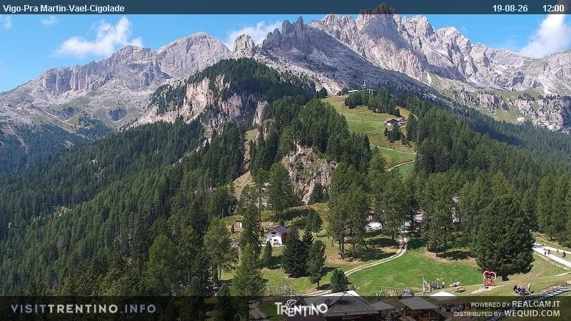 Archiv Foto Webcam Bergstation des Sesselliftes Pian Pecei-Pra Martin