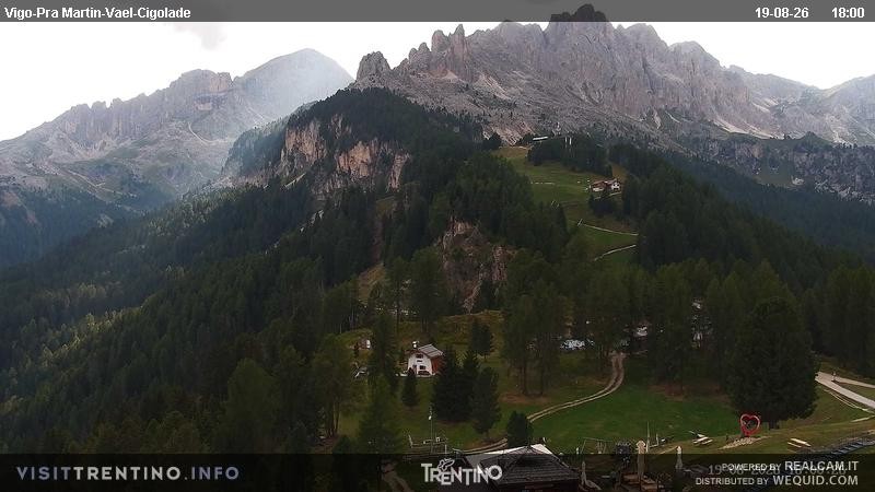 Archiv Foto Webcam Bergstation des Sesselliftes Pian Pecei-Pra Martin