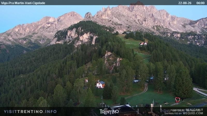 Archived image Webcam Top station of the Pian Pecei-Pra Martin chair lift