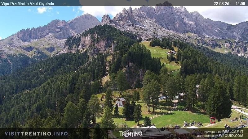 Archiv Foto Webcam Bergstation des Sesselliftes Pian Pecei-Pra Martin