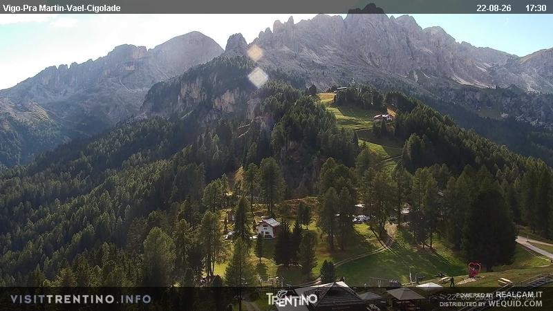 Archiv Foto Webcam Bergstation des Sesselliftes Pian Pecei-Pra Martin