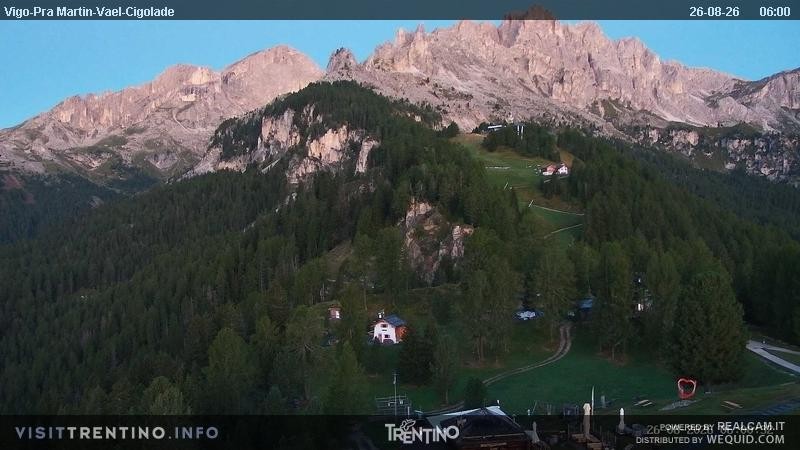 Archiv Foto Webcam Bergstation des Sesselliftes Pian Pecei-Pra Martin