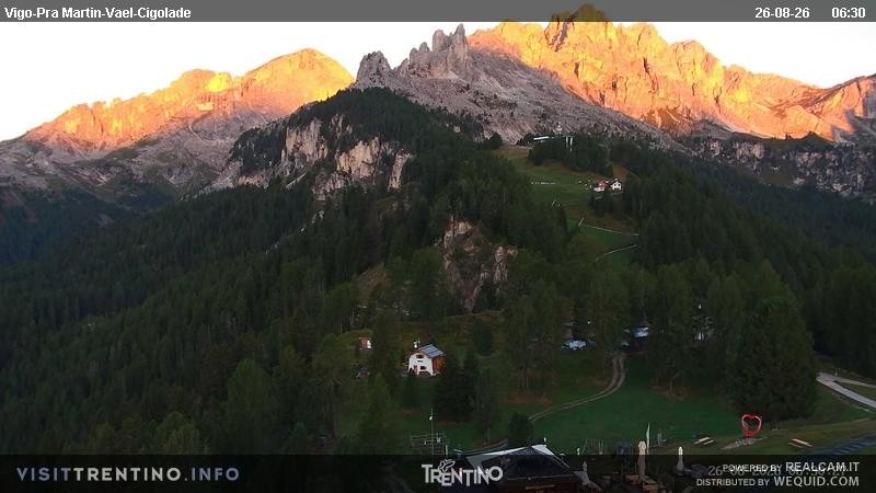 Archiv Foto Webcam Bergstation des Sesselliftes Pian Pecei-Pra Martin