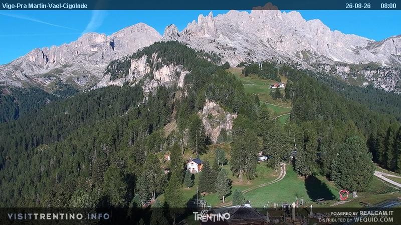 Archiv Foto Webcam Bergstation des Sesselliftes Pian Pecei-Pra Martin