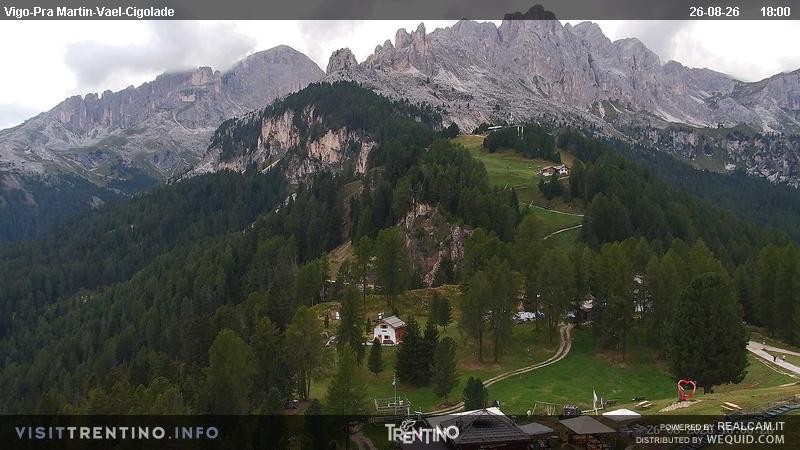 Archiv Foto Webcam Bergstation des Sesselliftes Pian Pecei-Pra Martin