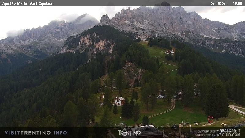 Archiv Foto Webcam Bergstation des Sesselliftes Pian Pecei-Pra Martin